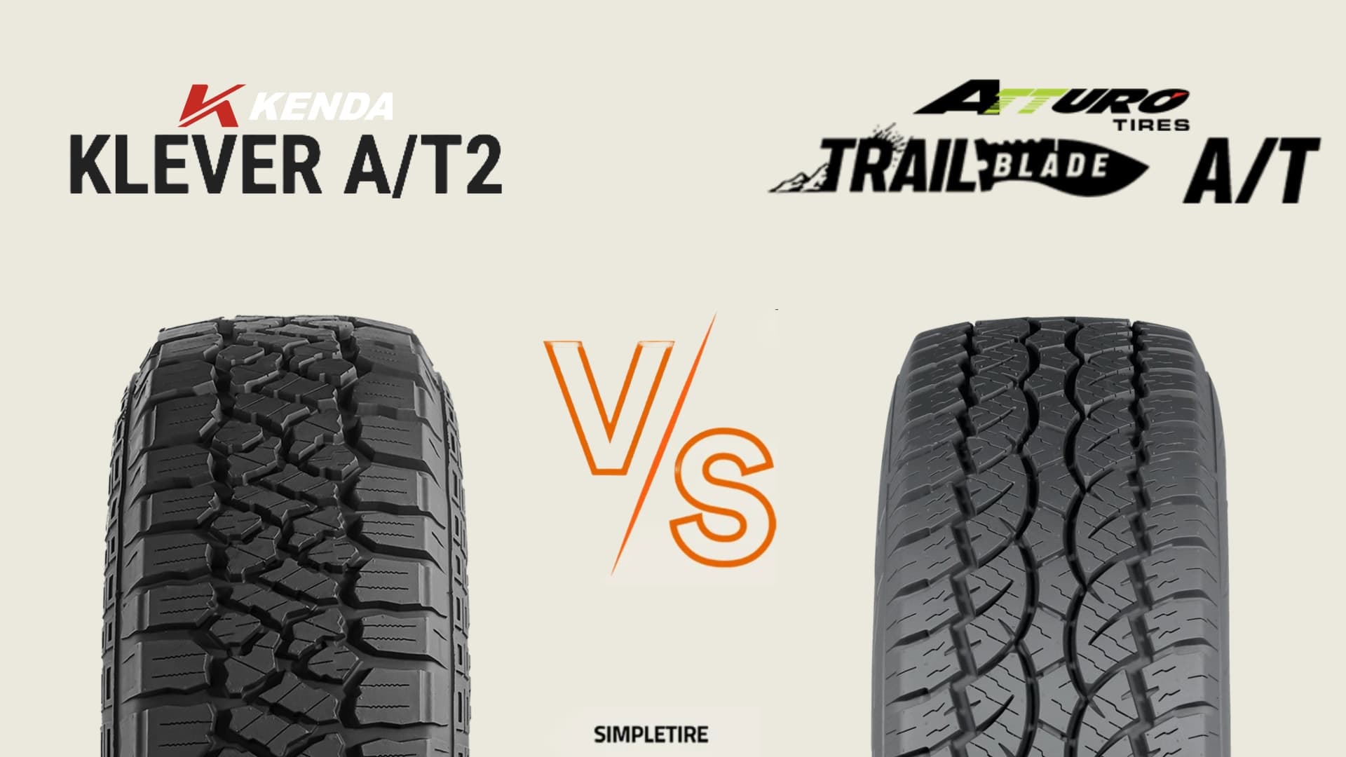 Kenda Klever A/T2 (KR628) vs Atturo Trail Blade A/T tires